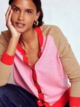 Boden Meg Cardigan, Camel/Pink