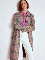A-VIEW Coco Check Jacket, Pink/Multi