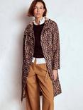 Boden Leopard Print Longline Rain Mac, Multi