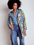 Boden Wells Floral Longline Hooded Waterproof Raincoat