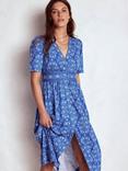 Boden Natalia Floral Jersey Tea Dress, Blue/Multi