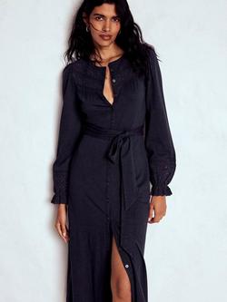 Boden Pippa Broderie Anglaise Jersey Dress, Navy