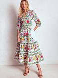 Boden Violet Floral Midi Dress, Multi