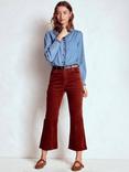 Boden Cotton Blend Cropped Flared Denim Jeans