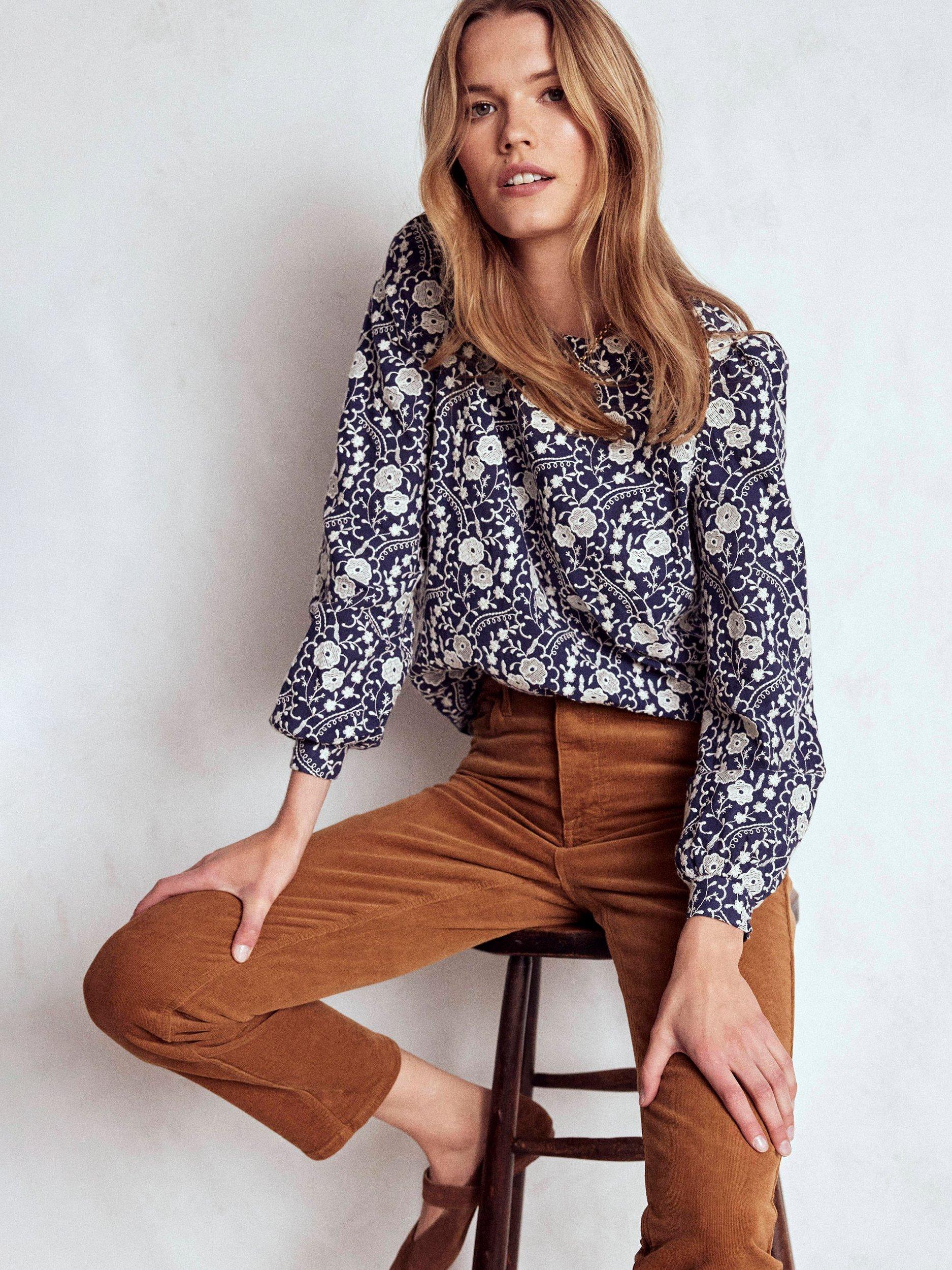 Product image 2 of 6, which shows Boden Cotton Blend Cropped Slim Denim Jeans, Ginger, 16