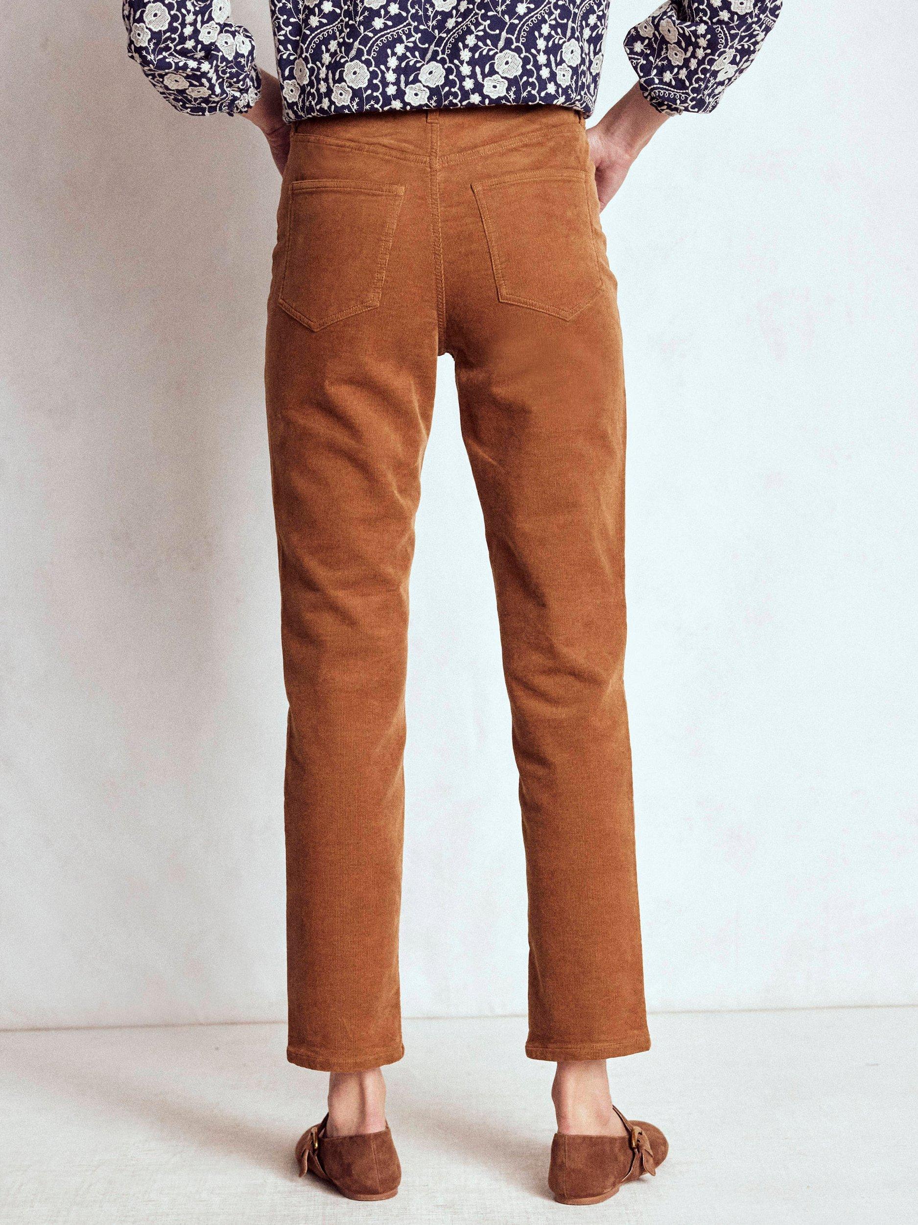Product image 4 of 6, which shows Boden Cotton Blend Cropped Slim Denim Jeans, Ginger, 16