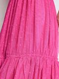 Boden Anna Tulle Tiered Spotty Midi Skirt, Pink