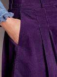 Boden Pleated Corduroy High Waist Mini Skirt, Mystical Purple