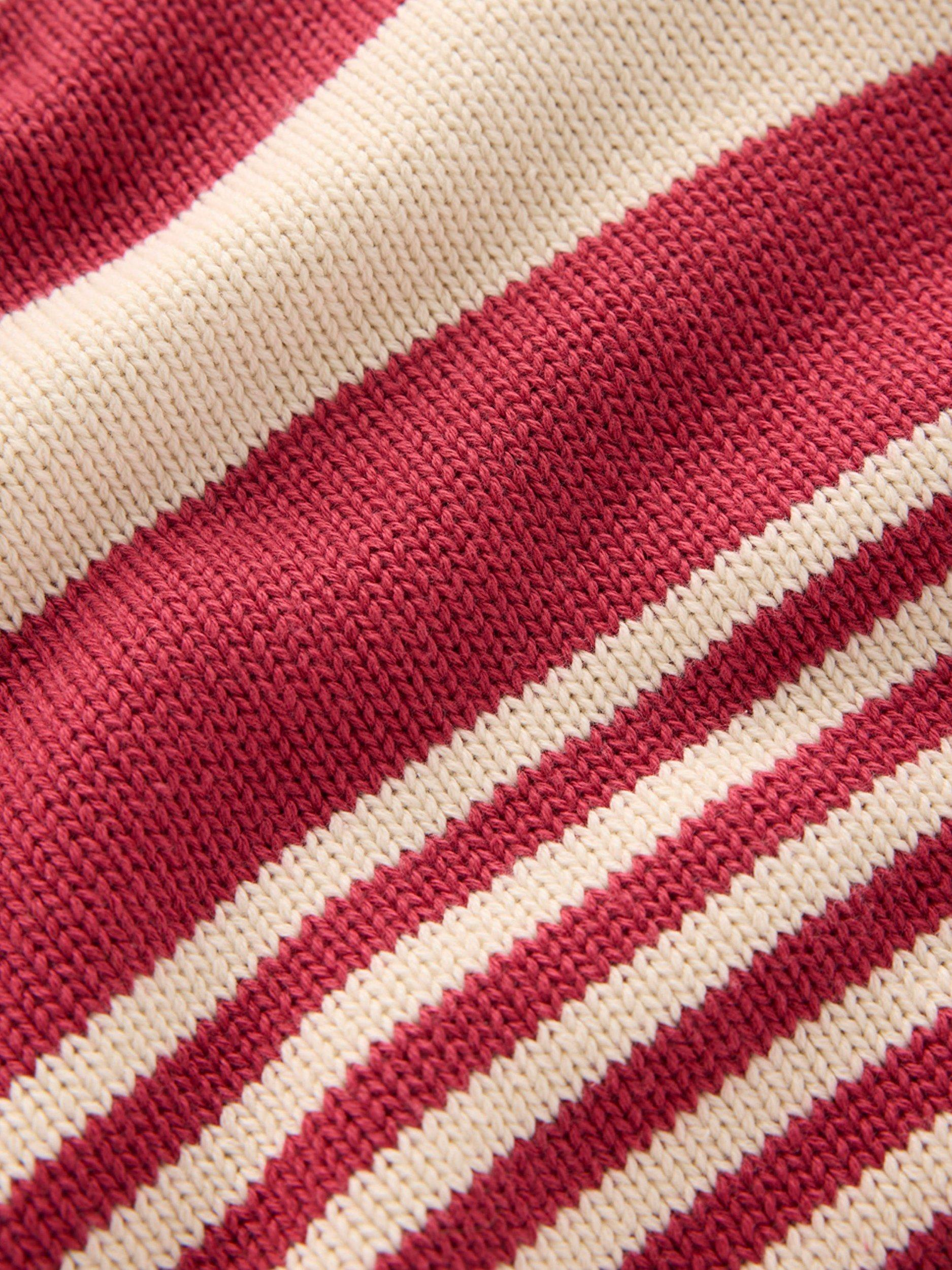 Product image 6 of 7, which shows Boden Jemma Chunky Stripe Jumper, Ivory/Terracotta, S