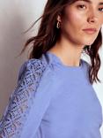 Boden Scarlett Broderie Trim Cotton Blouse