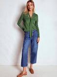 Boden Tie Neck Long Sleeve Top