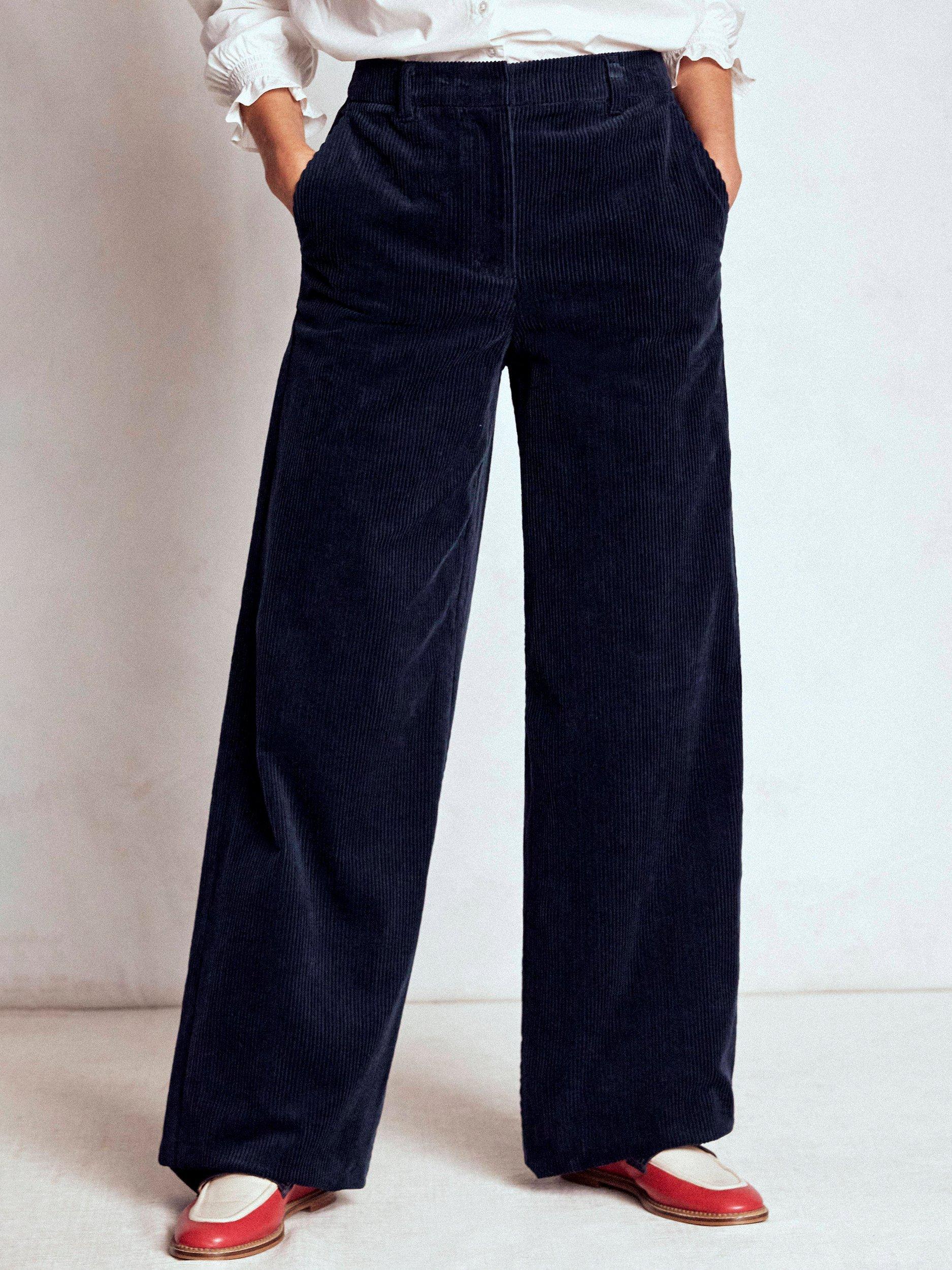 Product image 4 of 5, which shows Boden Belgravia Corduroy Trousers, Navy, 8