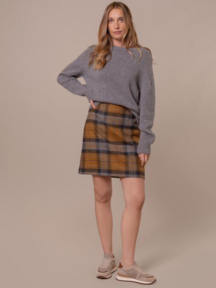 Celtic & Co. Celt Tartan Pure Wool Skirt, Ochre, Ochre