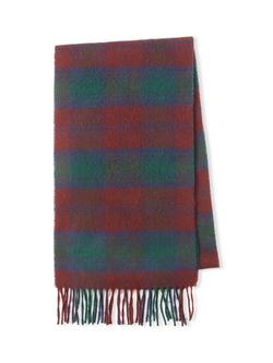 Celtic & Co. Lambswool Tartan Scarf - view 2, Burgundy