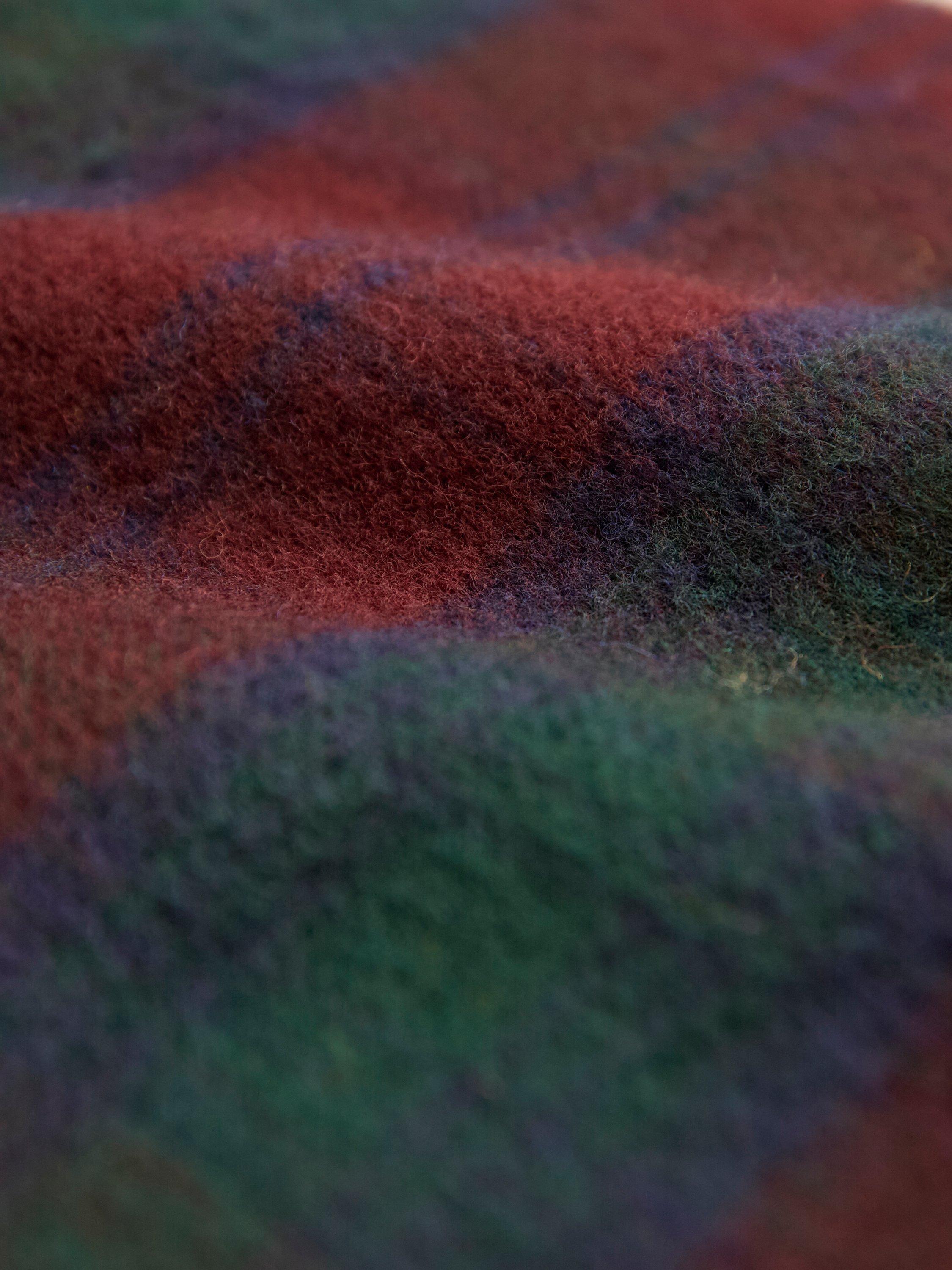 Product image 3 of 3, which shows Celtic & Co. Lambswool Tartan Scarf, Burgundy, One Size