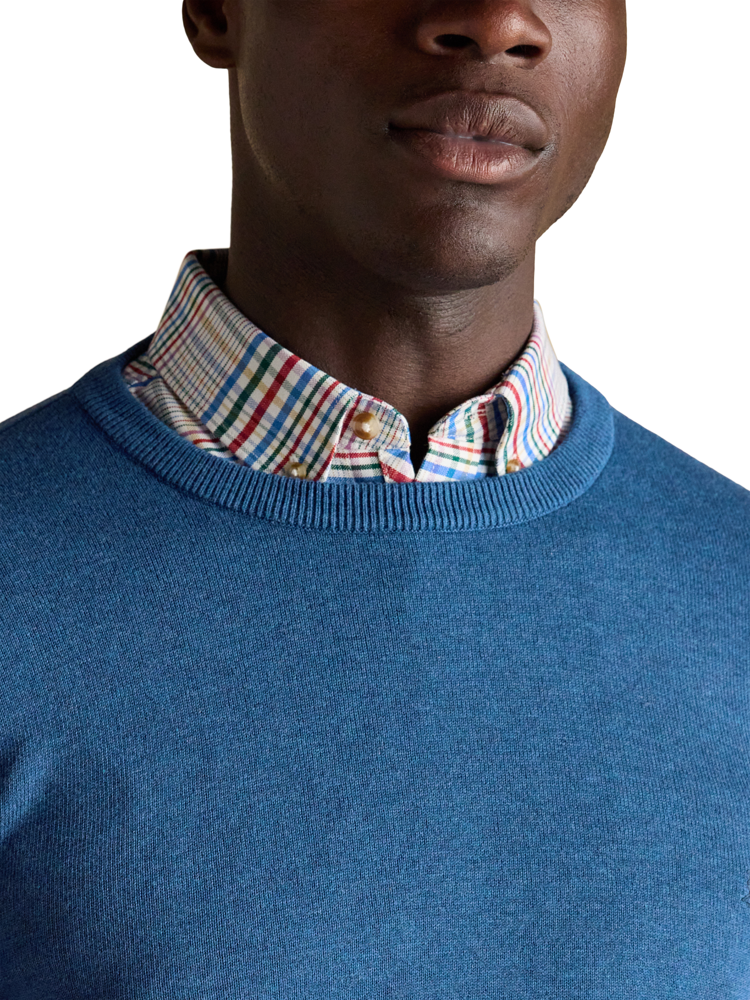 Product image 2 of 7, which shows Joules Hillside Embroidered Logo Jumper, Blue, S