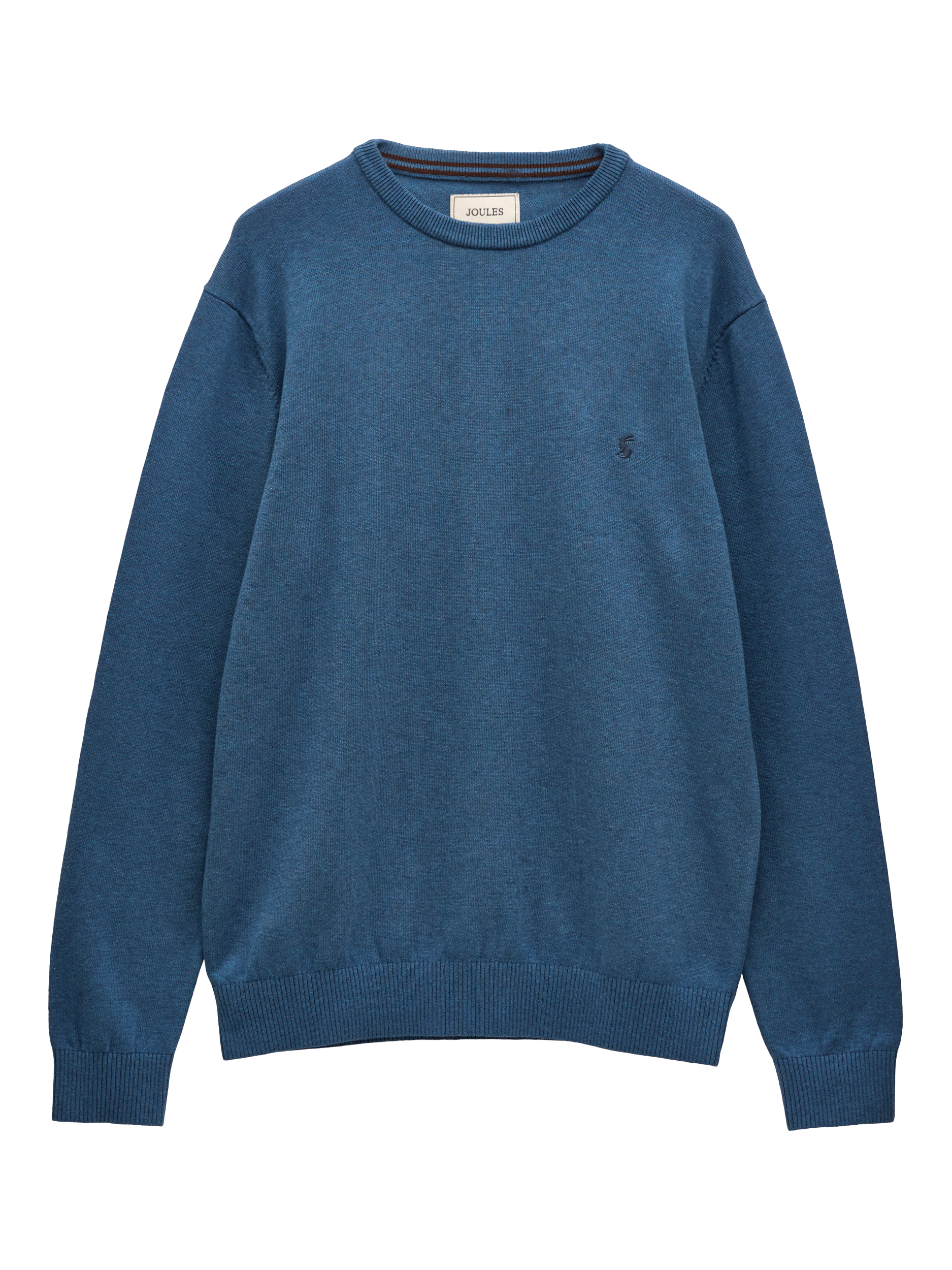 Product image 5 of 7, which shows Joules Hillside Embroidered Logo Jumper, Blue, S