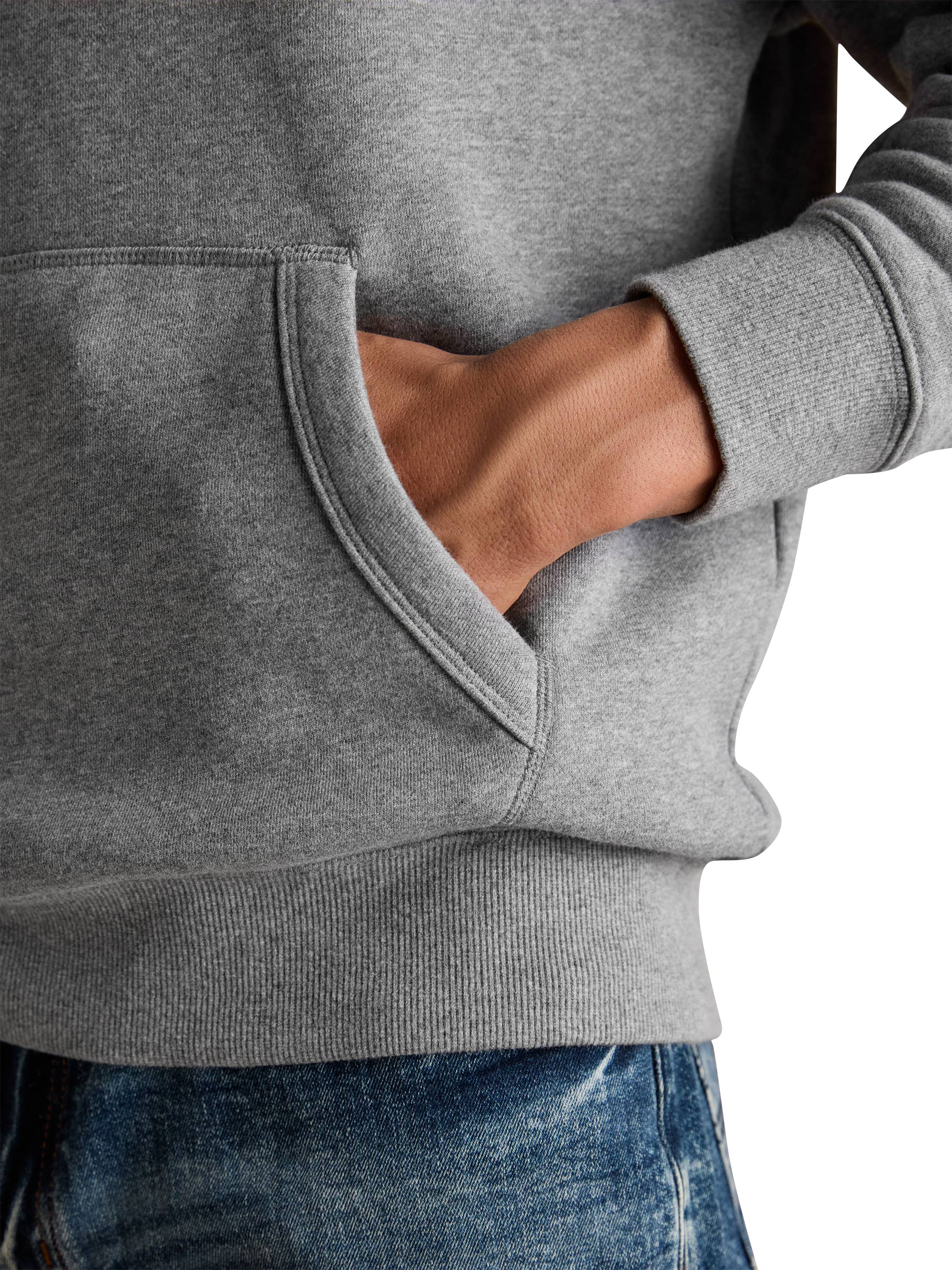 Product image 4 of 7, which shows Joules Jenkins Cotton Blend Hoodie, Grey, S
