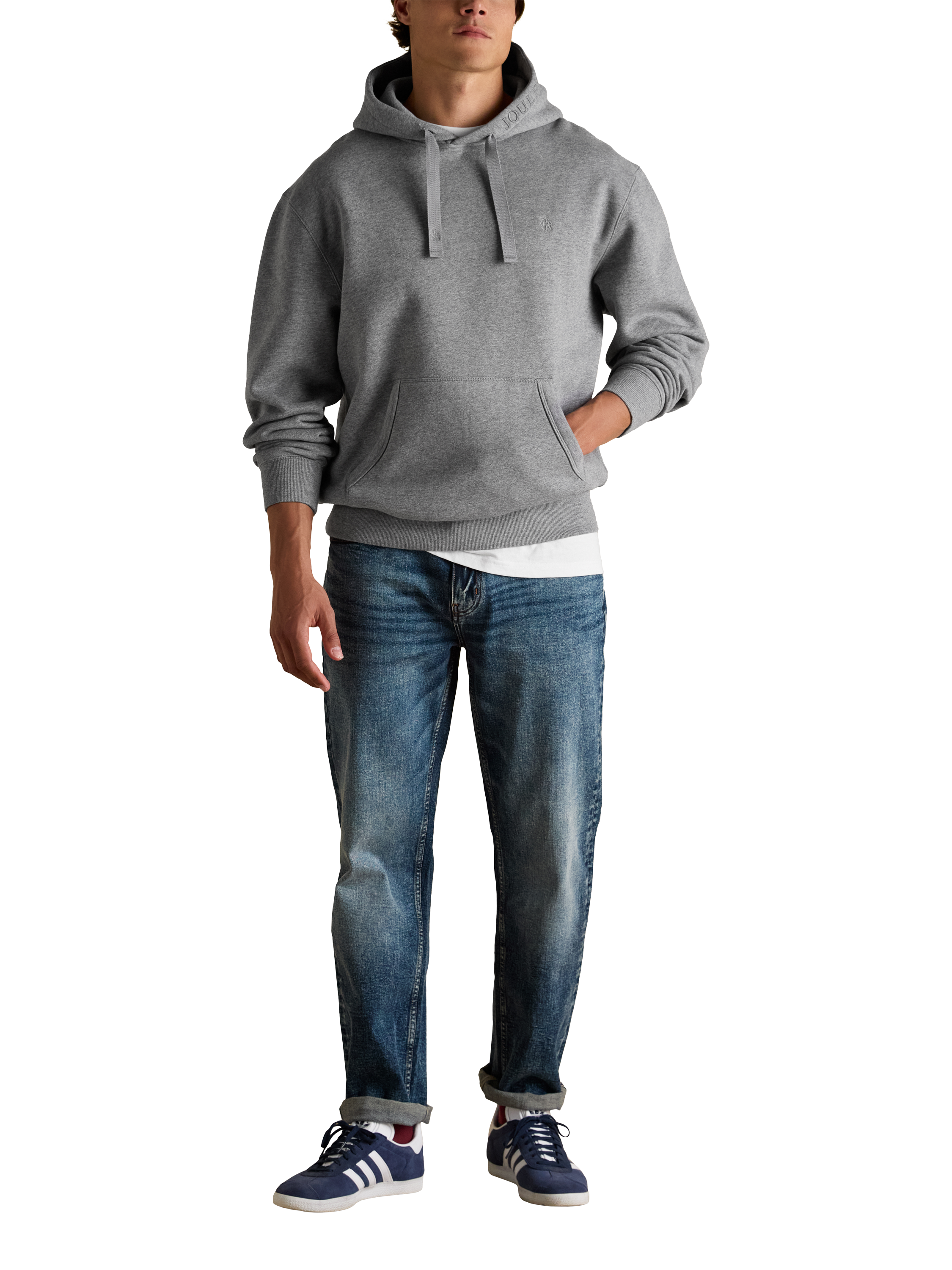 Product image 5 of 7, which shows Joules Jenkins Cotton Blend Hoodie, Grey, S