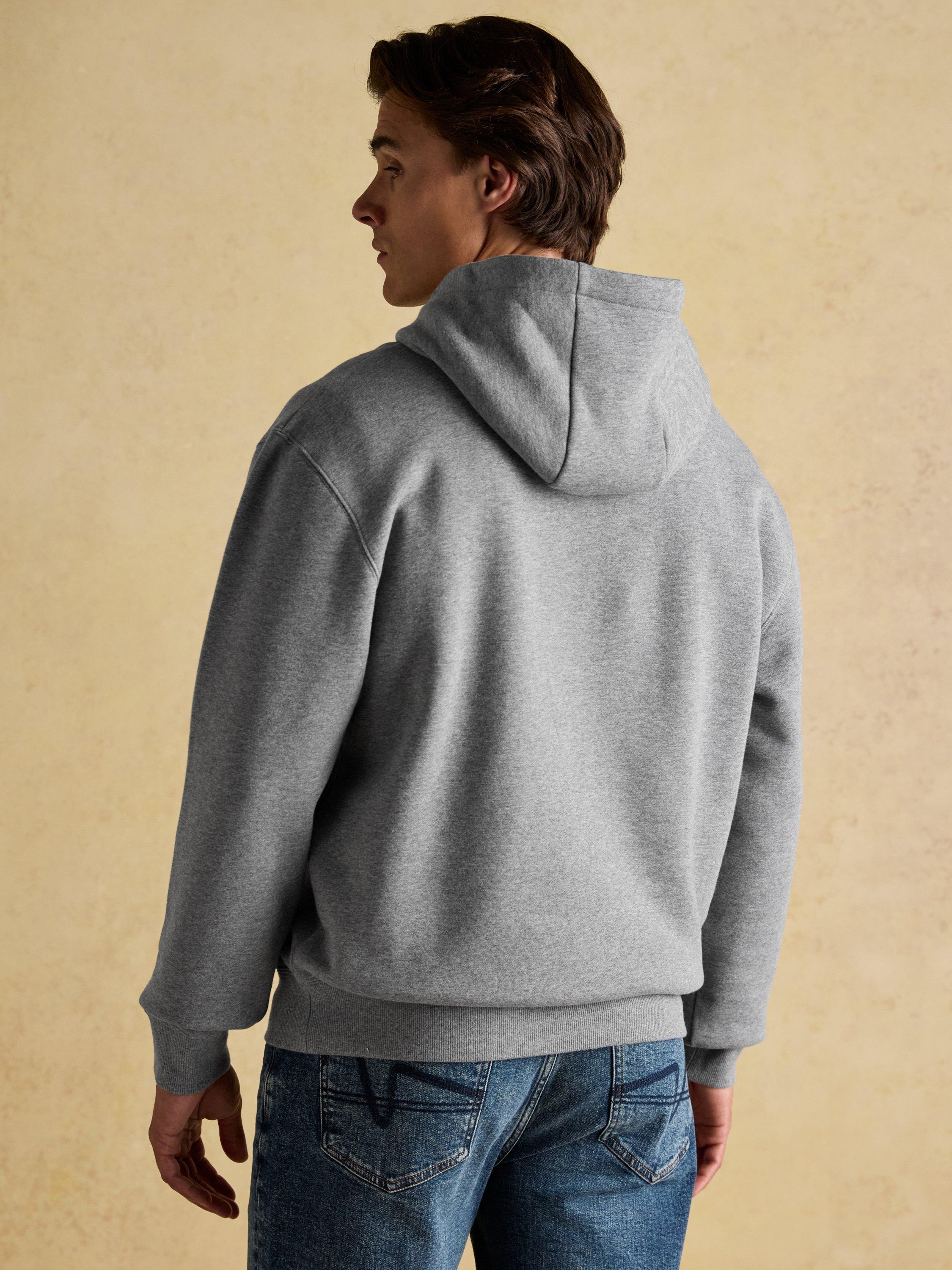Product image 7 of 7, which shows Joules Jenkins Cotton Blend Hoodie, Grey, S