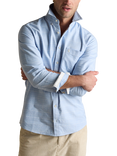 Joules Check Oxford Long Sleeve Shirt, Light Blue