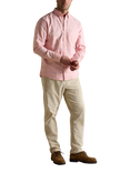 Joules Cotton Regular Fit Check Oxford Shirt, Pink