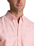 Joules Cotton Regular Fit Check Oxford Shirt, Pink