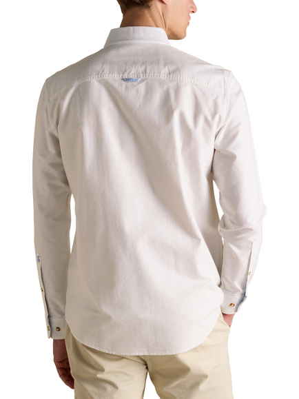 Joules Cotton Long Sleeve Oxford Shirt - view 2, White