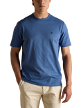 Joules Cotton Regular Fit Short Sleeve Rugby Club T-Shirt, Mid Blue