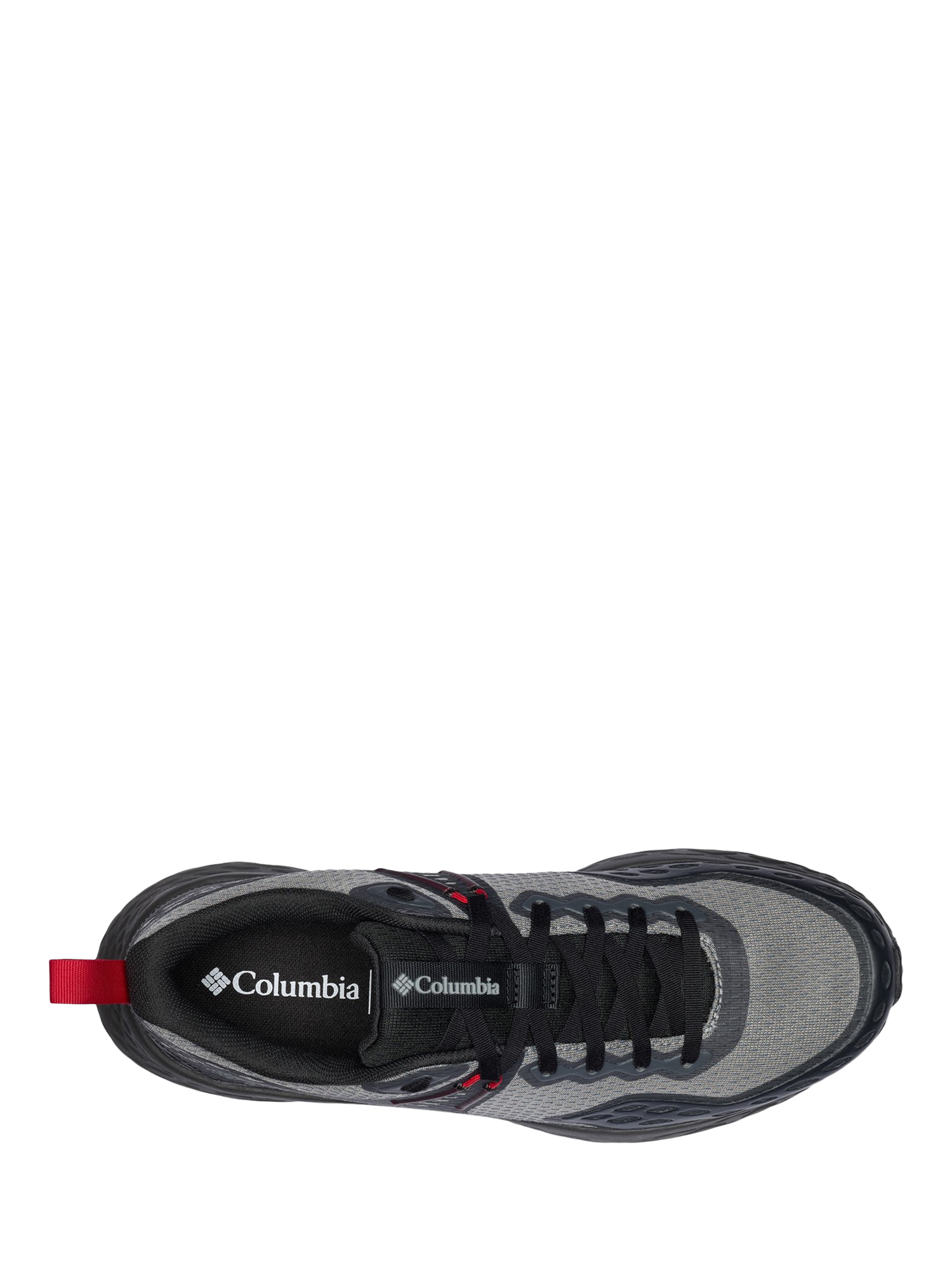 Product image 6 of 6, which shows Columbia Konos Lace Up Hiking Trainers, Grey/Red, 7
