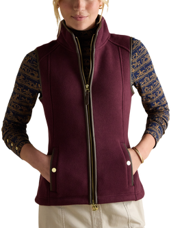 Joules Heritage Fleece Gilet, Red