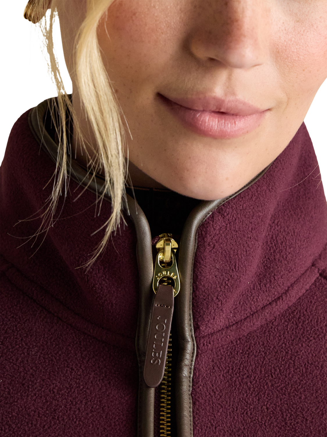 Product image 2 of 10, which shows Joules Heritage Fleece Gilet, Red, 6