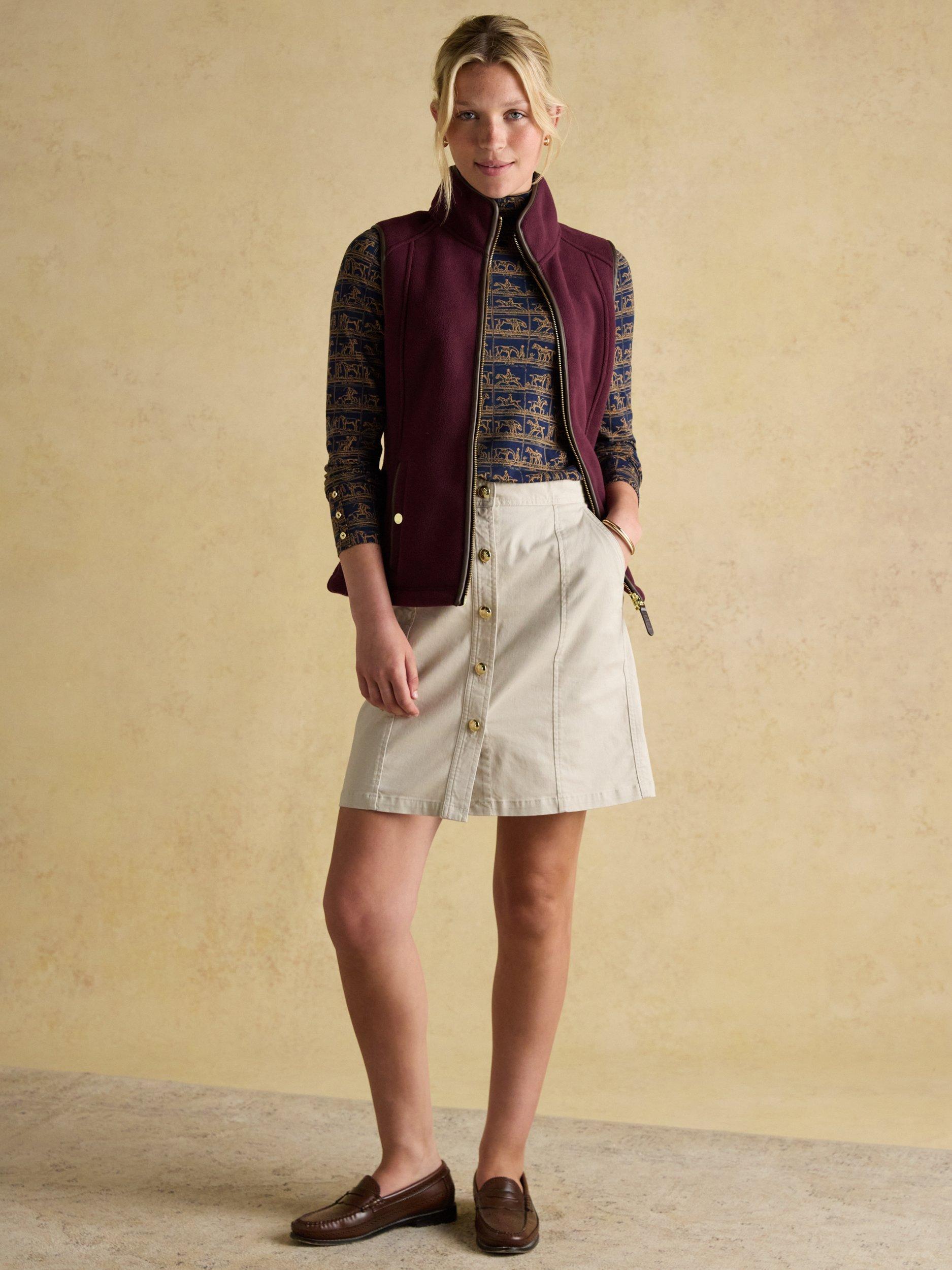 Product image 7 of 10, which shows Joules Heritage Fleece Gilet, Red, 6