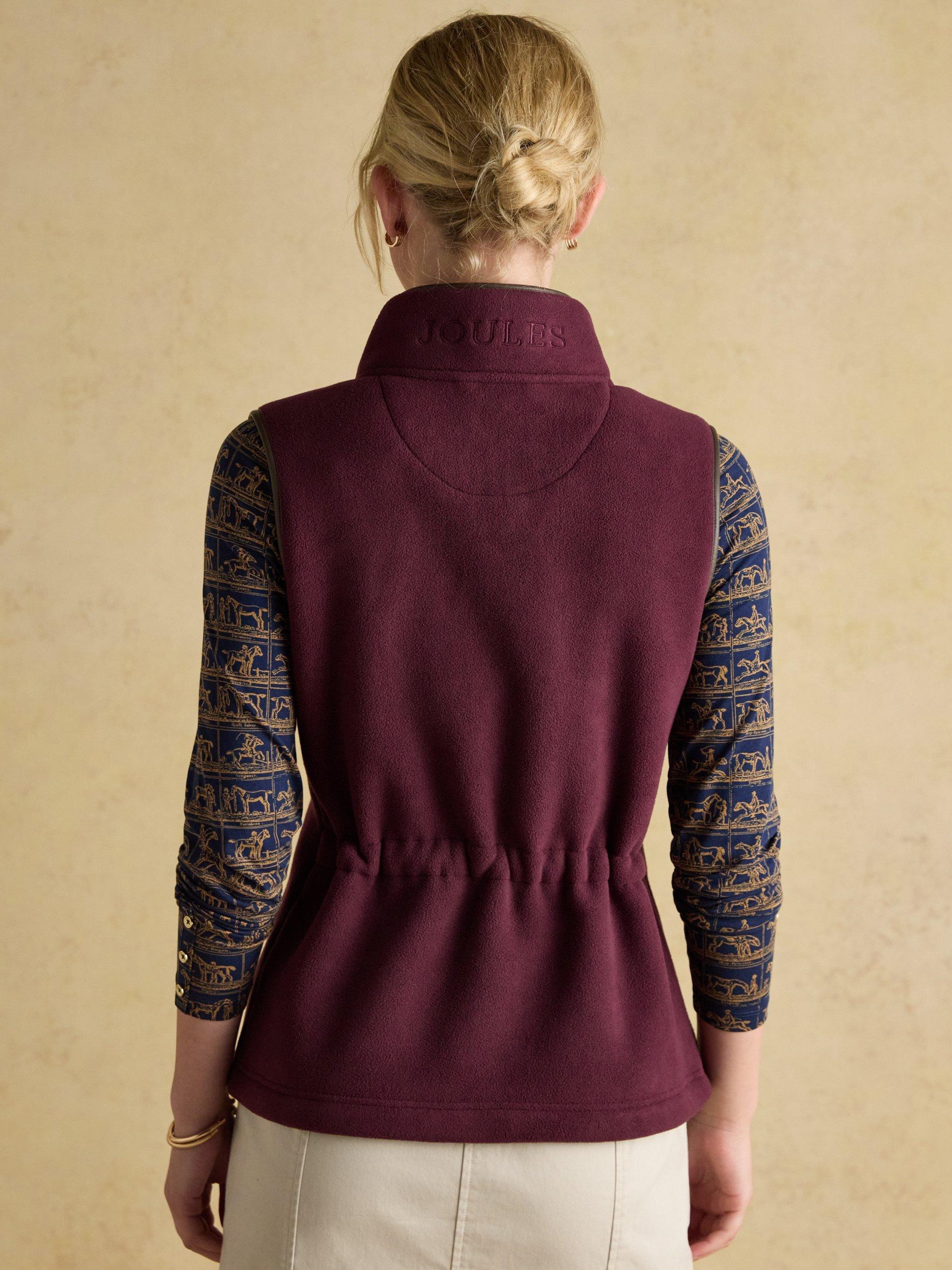 Product image 8 of 10, which shows Joules Heritage Fleece Gilet, Red, 6