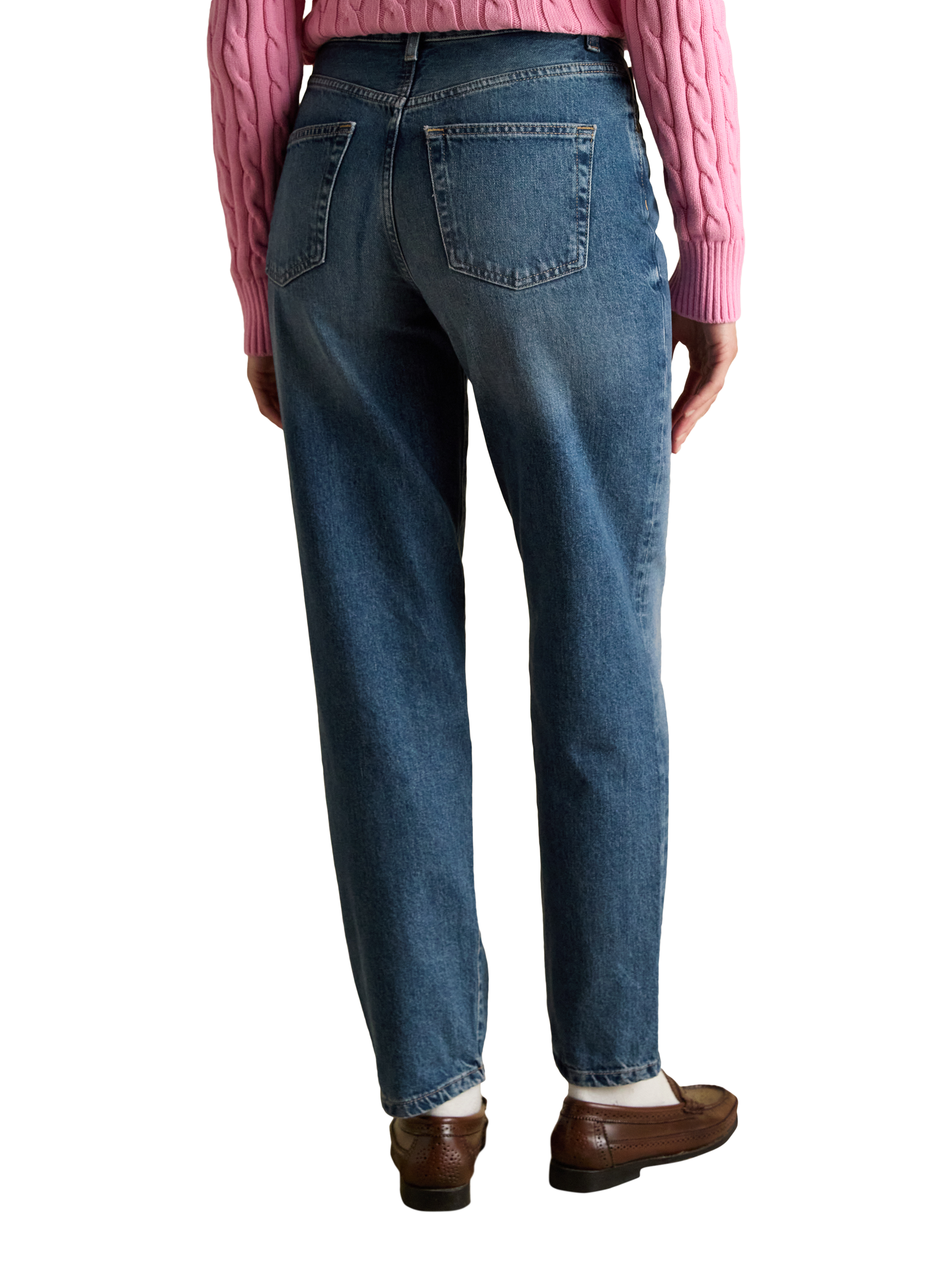 Product image 2 of 7, which shows Joules Mid Rise Relaxed Jeans, Blue, 6