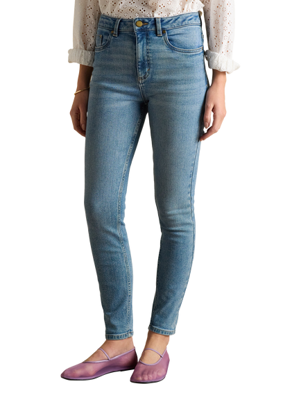 Joules Mid Rise Skinny Jeans, Mid Blue, Mid Blue