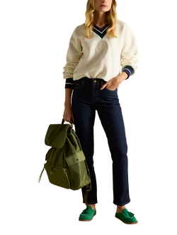 Joules Mid Rise Slim Fit Straight Jeans, Blue, Blue