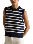 Joules Holly Stripe Tank Top, Navy