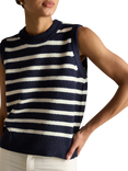 Joules Holly Stripe Tank Top, Navy