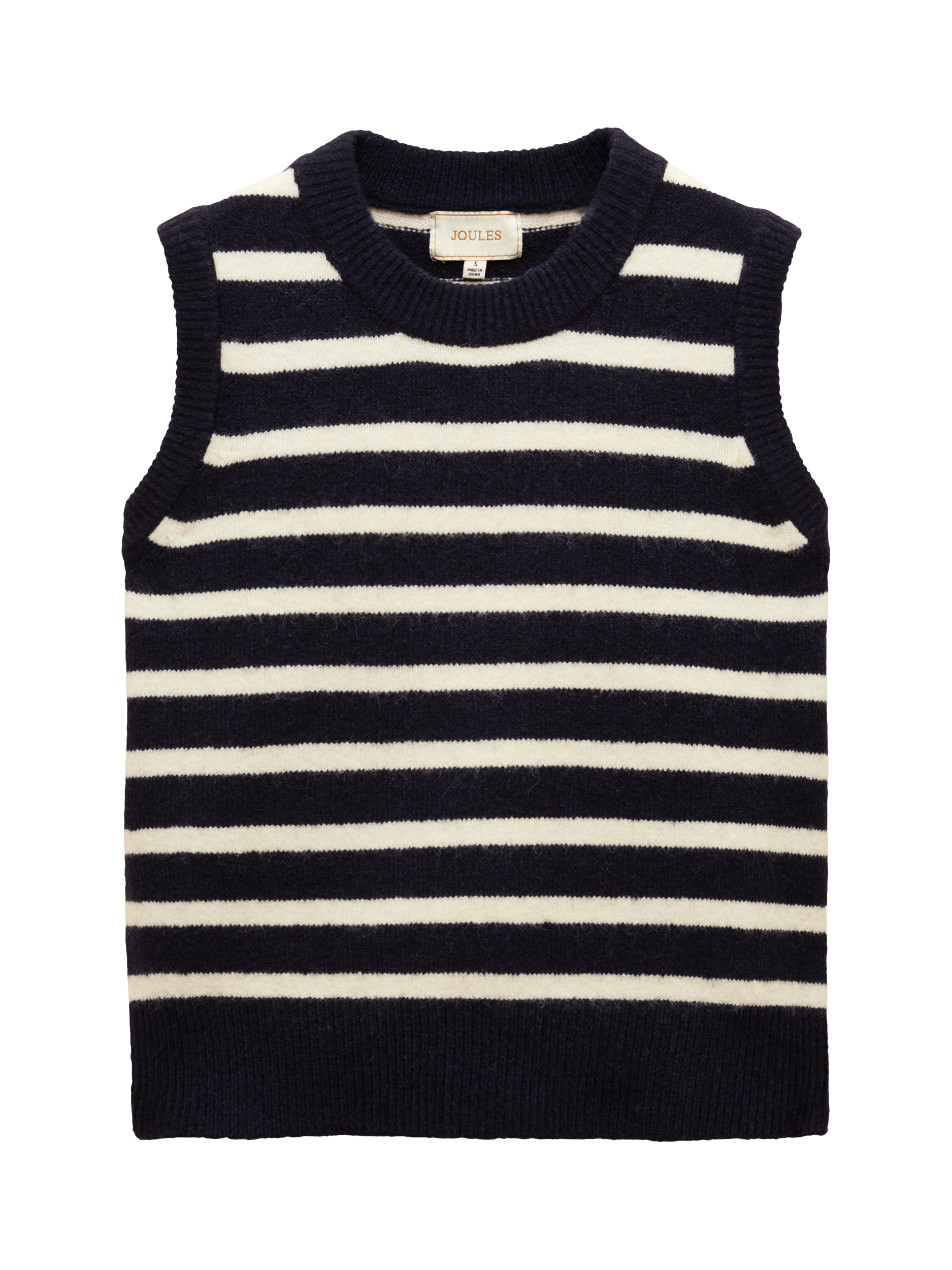 Product image 7 of 7, which shows Joules Holly Stripe Tank Top, Navy, XL