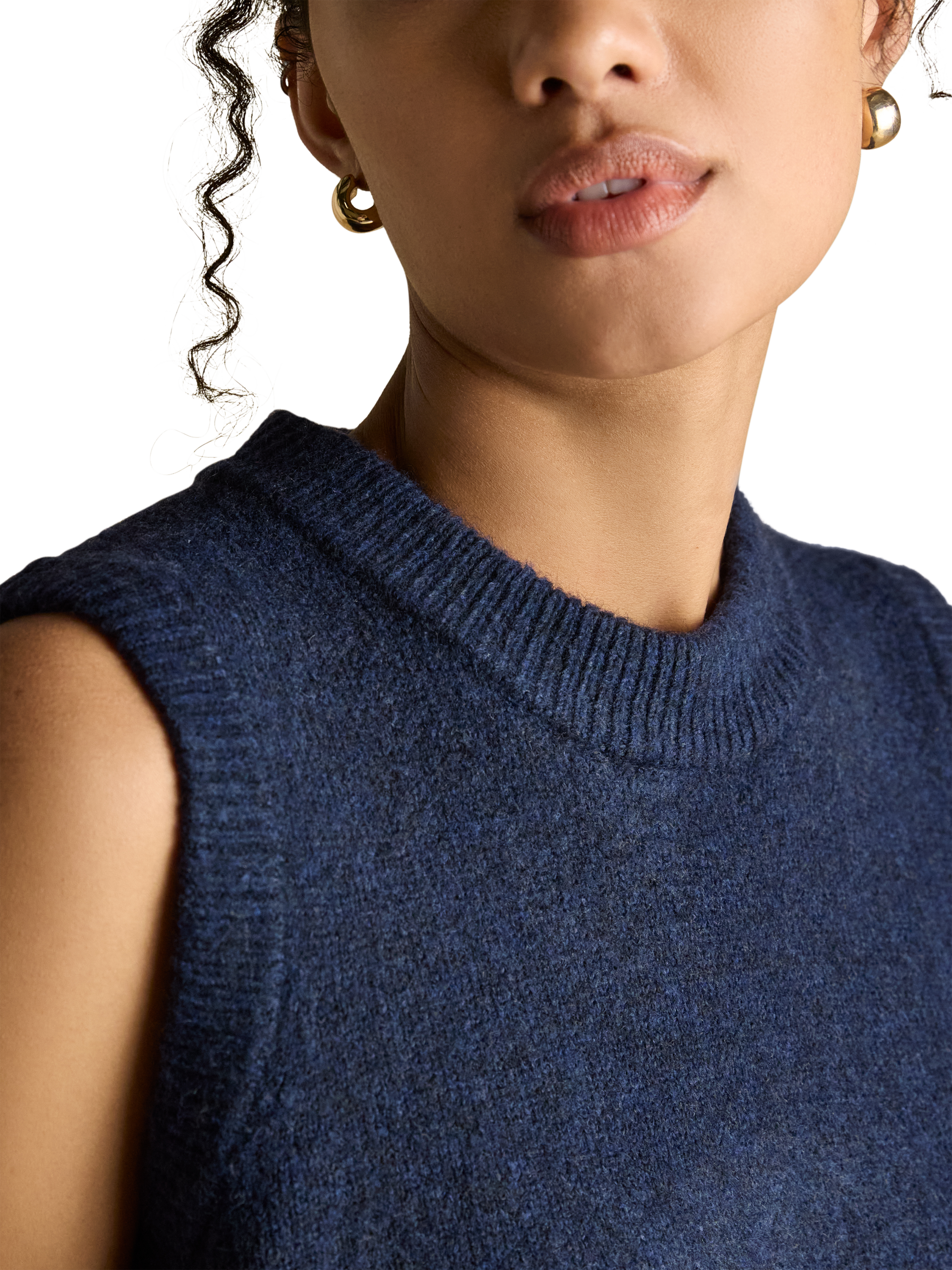 Product image 2 of 4, which shows Joules Holly Knitted Tank Top, Navy, XS