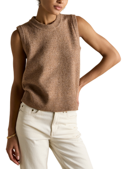 Joules Holly Knitted Tank Top, Tan