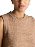 Joules Holly Knit Tank Top, Tan Brown