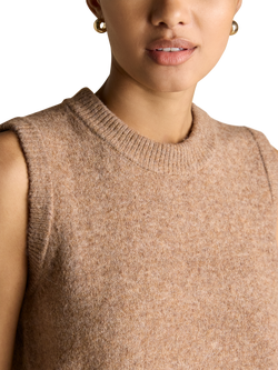 Joules Holly Knitted Tank Top - view 2, Tan