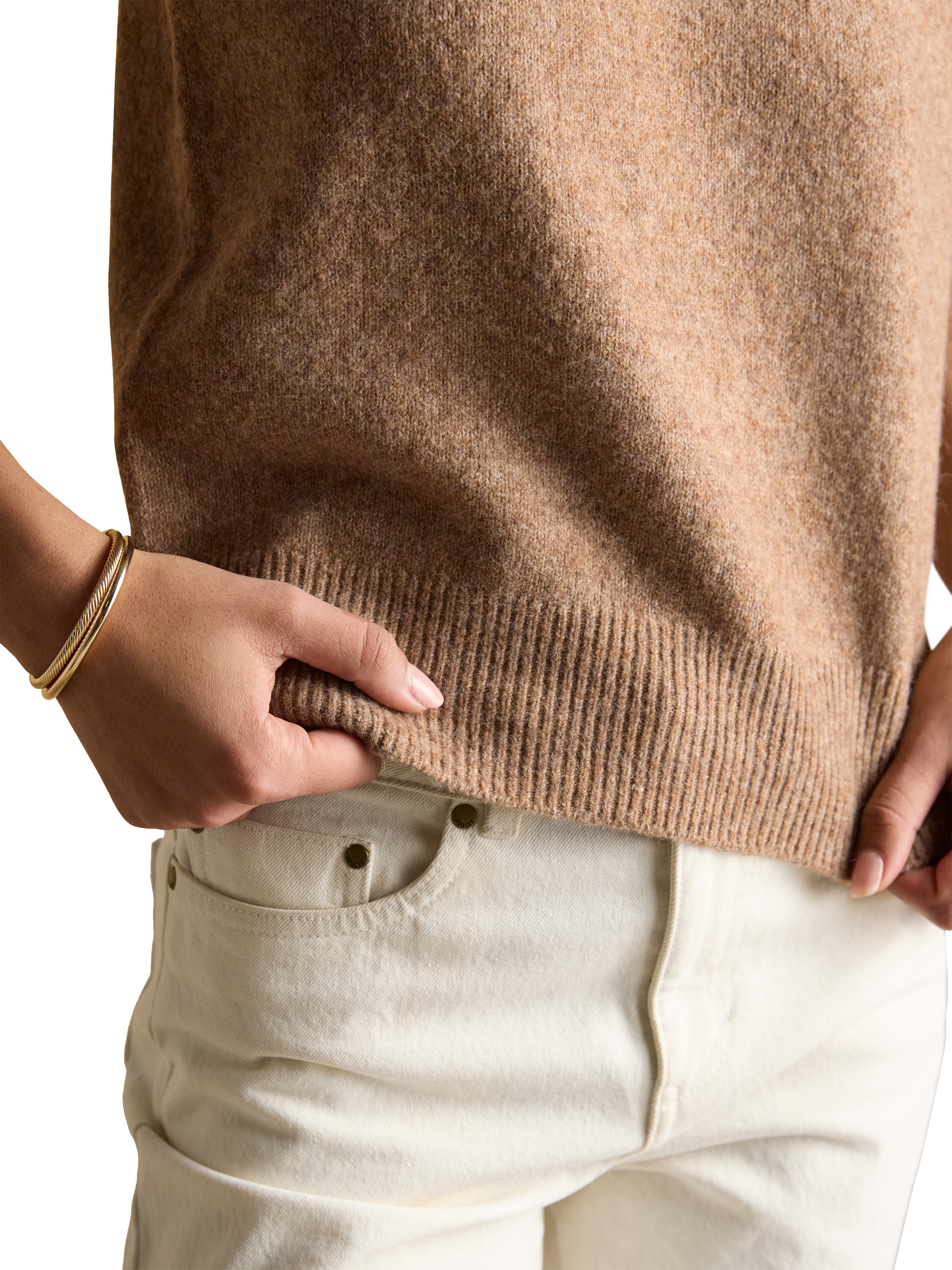 Product image 3 of 8, which shows Joules Holly Knitted Tank Top, Tan, XS
