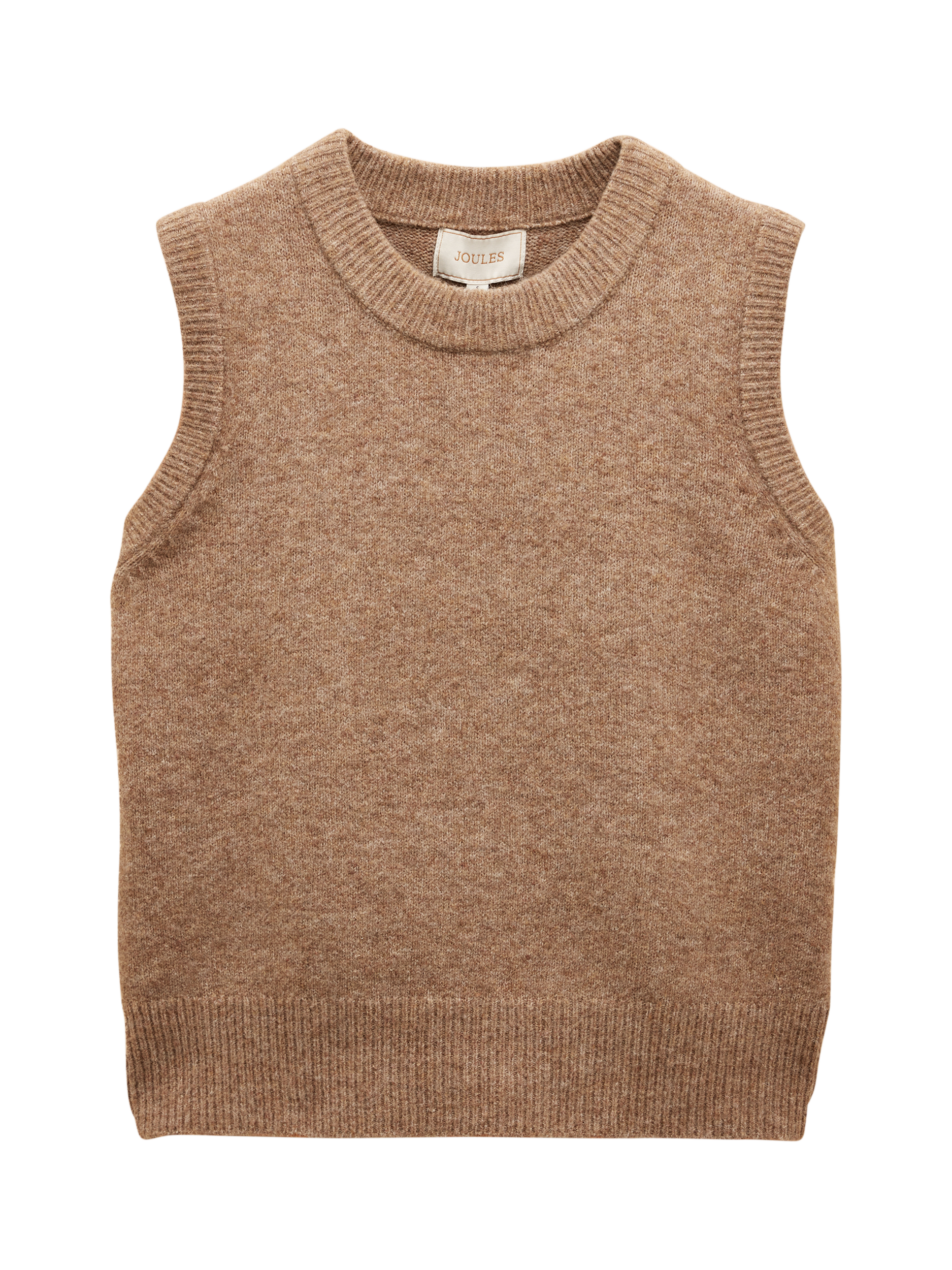 Product image 8 of 8, which shows Joules Holly Knitted Tank Top, Tan, XS