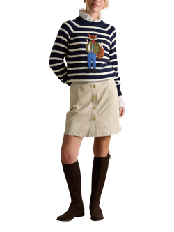 Joules Loxley Chino Skirt, Ivory, Ivory