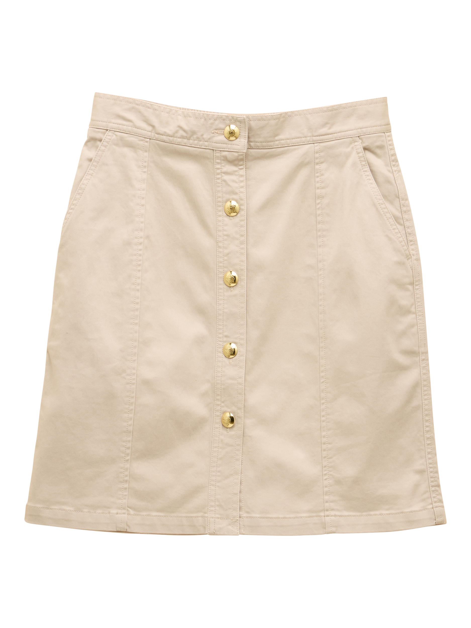 Product image 6 of 7, which shows Joules Loxley Chino Skirt, Ivory, 8