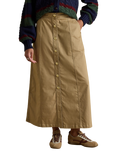 Joules Twyla Chino Midi Skirt, Tan Brown