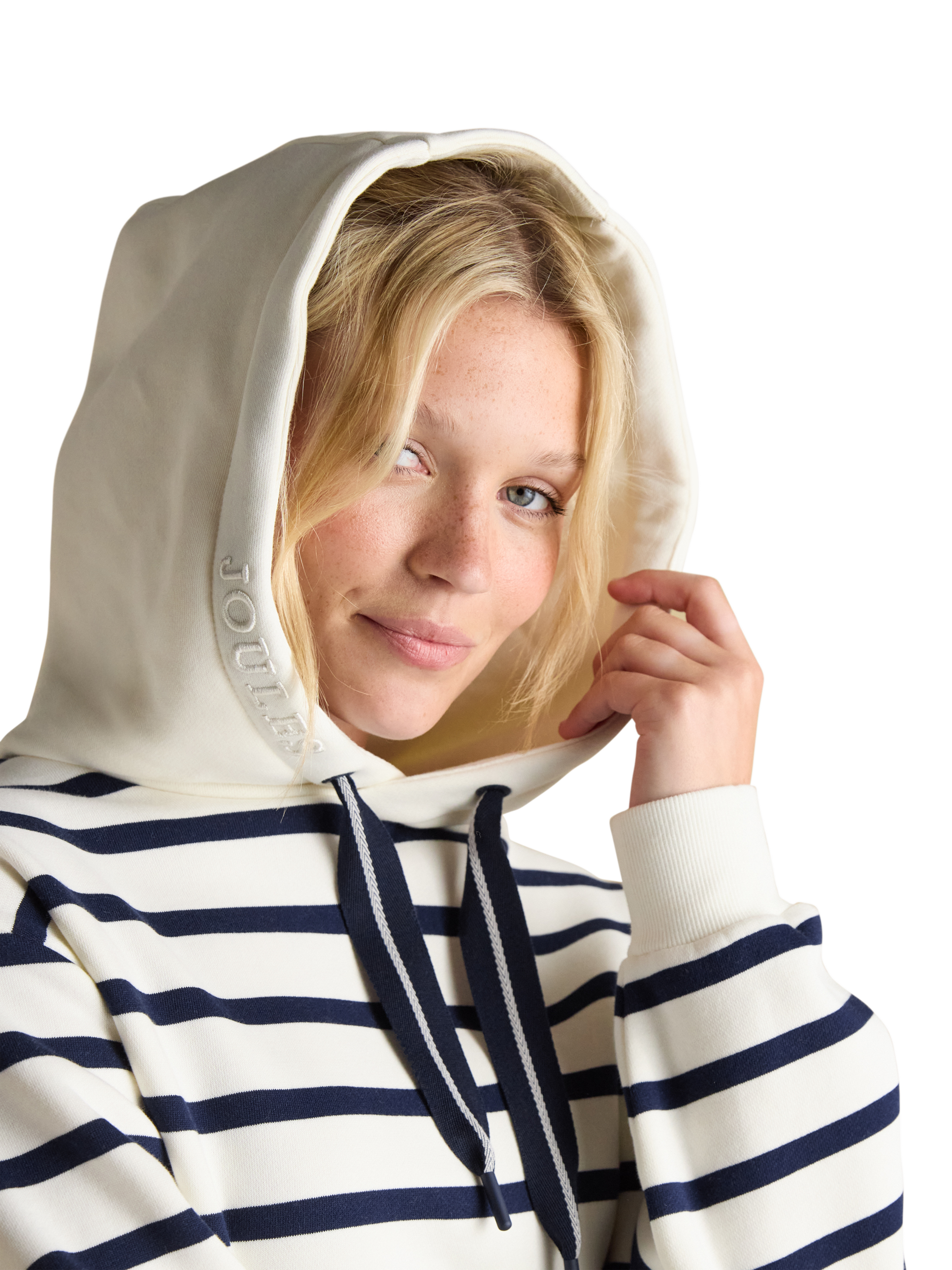 Joules Milbourne Striped Cotton Blend Hoodie